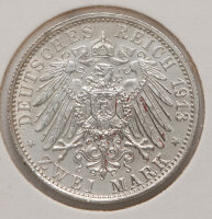 2 Mark 1913 – Gekrönter Reichsadler, Umschrift...