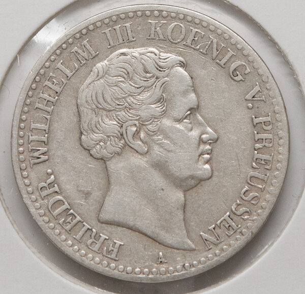 Ein Taler 1831, Porträt von Friedrich Wilhelm III., König von Preußen, Münzzeichen A.