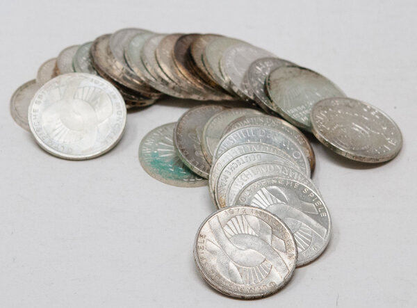 Deutschland 10 DM Gedenkmünzen Silber .625 diverse Jahrgänge