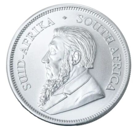 1 oz Krugerrand Silbermünze 2026 aus 999/1000 Feinsilber mit Springbok-Antilope und Paul Kruger Portrait, BU-Qualität.