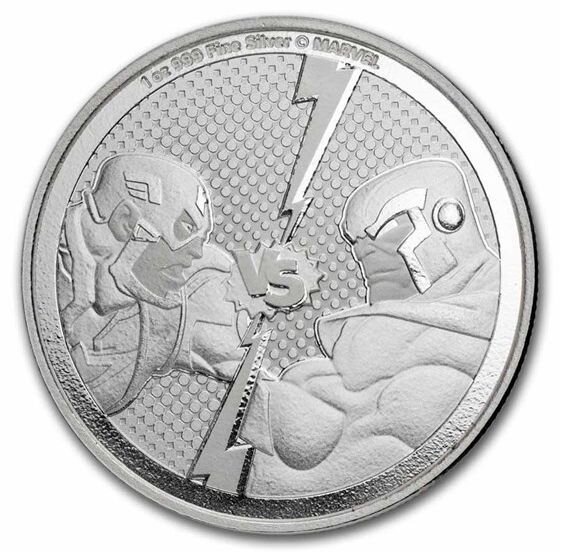 Niue 2 NZD 2025 Marvel™ Captain America™ vs. Thanos 1 oz Silbermünze mit Comic-Motiv, 999/1000 Ag, 10 000 Auflage, BU.