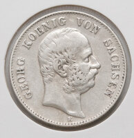 Nahaufnahme der Vorderseite der sächsischen...