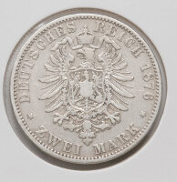 Rückseite der silbernen 2-Mark-Prägung von 1876...