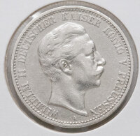 Vorderseite der 2-Mark-Silbermünze von 1902:...
