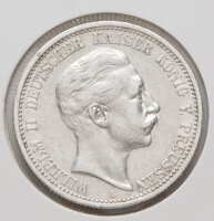 Vorderseite der 2-Mark-Silbermünze von 1902:...