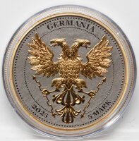 Germania 5 Mark  2025 - Mythical Forest - Yggdrasil Goldenleaf - 1 oz Silber BU Ruthenium Gold