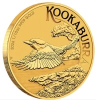 Nahaufnahme der 1/10 Unze Gold Kookaburra 2026. Zu sehen...