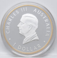 Australien 1 Dollar 2026 - 40 Jahre Nugget 1 oz Silber vergoldet PP