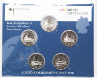 Der geschlossene offizielle Folder der Münze...