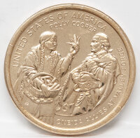 Die Rückseite (Revers) der 1-Dollar-Münze zeigt...