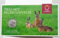 Detaillierte Rückseite der 5-Euro-Silbermünze...