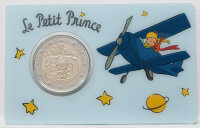 Der Kleine Prinz, umgeben von Sternen und der...