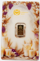 Vorderseite des 1g Goldbarrens Erstkommunion Version II...