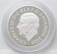 Großbritannien 5 Pfund - Britannia 2 oz Silber PP im Etui