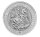 Das Motiv zeigt die dynamische Darstellung des Heiligen Georg zu Pferd, der mit einer Lanze den Drachen niederstreckt. Das Design ist im markanten Stil von George Kruger Gray gehalten. Am Rand befinden sich die Angaben 1 OZ FINE SILVER 999 und das Prägejahr 2026.