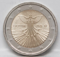 Die nationale Seite der Münze zeigt ein symbolisches...