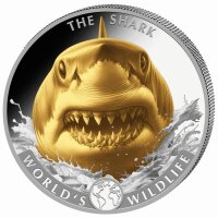 Zentrales Motiv eines Hais, der vollständig mit...