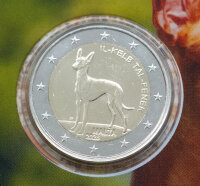 Vorderseite der 2 Euro Gedenkmünze Malta 2026 mit dem Motiv Fennek.