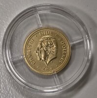 Vorderseite der Niue 5 Dollar Goldmünze 2026 mit dem Motiv des gekrönten tschechischen Löwen.
