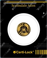 Wertseite: Wappen von Samoa, Nennwert, Jahrgang 2025 und Goldfeinheit