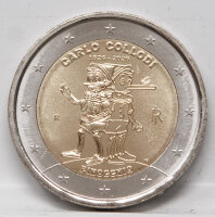 Motivseite der 2 Euro Münze Pinocchio 2026.