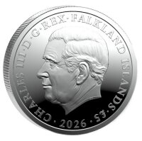 Porträt von König Charles III. im Linksprofil....