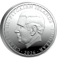 Linksprofil von König Charles III. vor glattem...