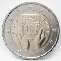 Wertseite der spanischen 2 Euro Münze 2026 mit der...