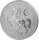 Motivseite der ruandischen 50 Francs Silbermünze 2026 Year of the Horse mit der detailreichen, dynamischen Darstellung eines steigenden Pferdes im edlen Reverse Proof Stil.