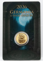 Gesamtpaket der Germania 20 Mark 2026 Goldmünze...