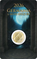 Wertseite der 1/10 oz Goldmünze Germania 2026 im...