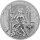 Wertseite der 1/10 oz Silbermünze Germania 2026 (Rückseite der Coincard) mit dem berühmten zweiköpfigen Adlerwappen und dem Nominal von 1 Mark.