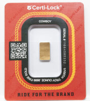 Rückseite der verblisterten Certilock Goldkarte mit...