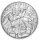 Motivseite der 1 oz Silber Round Legendary Warriors Ausgabe 14 Arminius mit der hochreliefartigen Darstellung des schreienden Feldherrn im antiken Kampf.