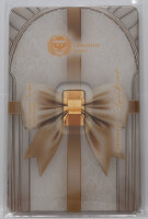 Rückseite der exklusiven Best Wishes Coincard mit den detaillierten Spezifikationen des 1g Goldbarrens, der individuellen Seriennummer sowie dem offiziellen Sicherheits-Hologramm der Germania Mint zur Echtheitsgarantie.