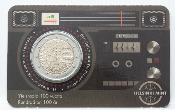 Das faszinierende Frequenz-Motiv zum finnischen Radiojubiläum in makelloser Stempelglanz-Erhaltung, sicher gebettet im lizenzierten Original-Blister.