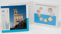 Die 8 offiziellen Kursmünzen San Marinos von 1 Cent...