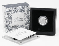 Vorderseite der australischen Quarter Sovereign...