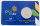 Vorderseite der offiziellen zypriotischen Coincard mit der eingebetteten 2 Euro BU Gedenkmünze 2026 zur Ratspräsidentschaft.