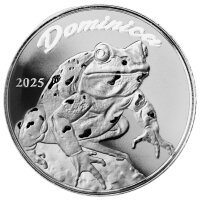 Vorderseite der Dominica EC8 Mountain Chicken 2025...