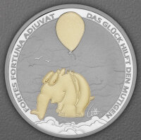 Rückseite der Tuvalu 1 Dollar 2026 Ballonifant...