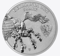 Rückseite der Germania 5 Mark 2026 Sleipnir Silbermünze mit dem markanten Doppeladler der Germania Mint und dem Ausgabejahr.