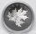 Rückseite der Kanada 20 Dollar 2026 Triple Maple Leaf Silbermünze mit dem offiziellen Porträt Seiner Majestät König Charles III.
