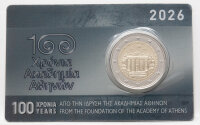 Vorderseite der offiziellen griechischen Coincard 2026...