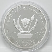 Rückseite der Kongo 20 Francs 2026 colorierten...