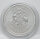 Rückseite der Barbados Half Dollar 2026 Trident Silbermünze mit dem Staatswappen und der Nennwertbezeichnung.