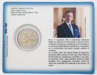 Rückseite der Luxemburg 2 Euro 2026 Guillaume Coincard mit allen offiziellen Daten.