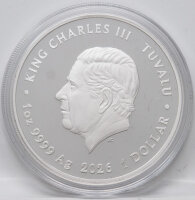 Tuvalu 1 Dollar 2026 - Deadly & Dangerous - Redback Spider