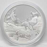 Rückseite der Australien 1 Dollar Wonders of Australia Silbermünze mit dem Konterfei Seiner Majestät König Charles III.