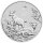 Vorderseite der Australien 1 Dollar 2027 Lunar III Jahr der Ziege 1 oz Silbermünze BU mit dem detailreichen Ziegen-Motiv.